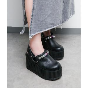 厚底 サンダル PAMEO POSEビジュー 厚底サンダル レディース