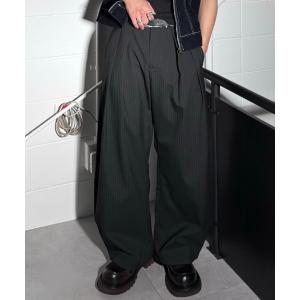 Chikashitsu+（チカシツプラス） スラックス 「Chikashitsu +」stripe