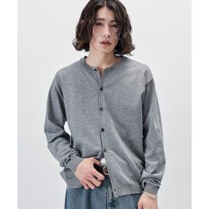 カーディガン Crew neck knit cardigan / クルーネックニットカーディガン メンズ レディース