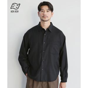 シャツ 「防シワ・ウール」Wool Blend Relaxed-Fit Regular Shirt メンズ