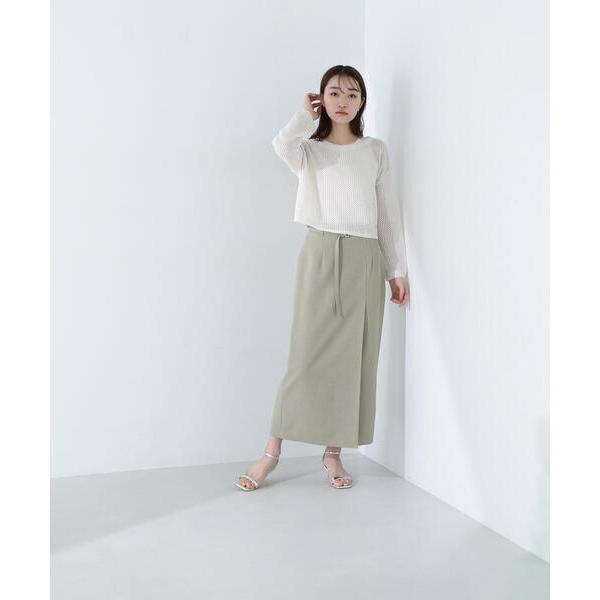 「NATURAL BEAUTY BASIC」 ロングスカート MEDIUM グリーン レディース
