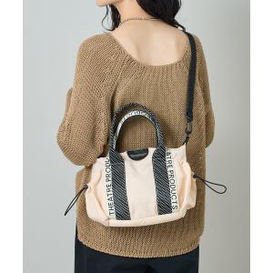 ショルダーバッグ バッグ THEATRE PRODUCTS/シアタープロダクツ ドット ジャガードテープ ナイロン 2WAY ショルダーバッグ/トートバッグ レディース
