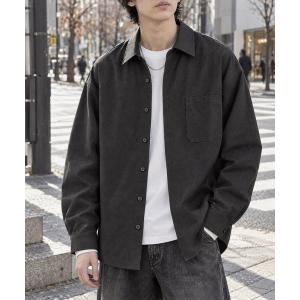 シャツ リファインドクロス フレンチフロント オーバーサイズ レギュラーカラー長袖シャツ「UVカット・イージーケア」 メンズ レディース