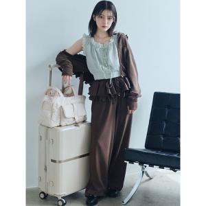 ワイドパンツ パンツ 「UV/セットアップ対応」ペプラムスウェットパンツ レディース