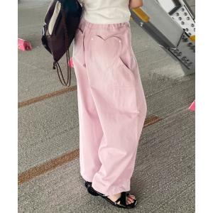 ワイドパンツ ジーンズ デニム デニムパンツ Heart Pocket ペインターカーブデニム レディース