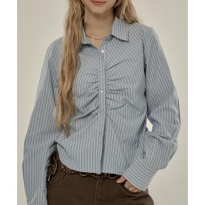 ブラウス シャツ gather design shirt / ギャザーデザインシャツ レディース