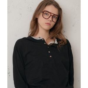 ヘンリーネック tシャツ CUTOFF HENLEY SLUB LONG SLEEVE TSHIRT／カットオフヘンリースラブロンT メンズ レディース