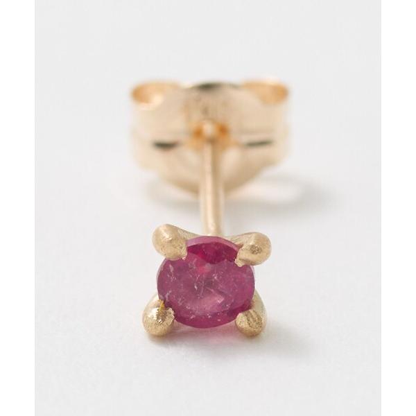 ピアス 「Toile」RUBY STUD EARRING/シングルピアス レディース