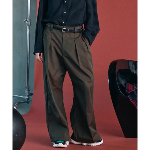 ワイドパンツ スラックス 「UNISEX」120/2/2 Suvin Cotton Gabardin...