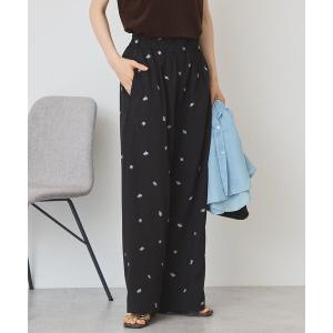 ワイドパンツ パンツ 花柄刺繍イージーパンツ レディース｜ZOZOTOWN Yahoo!店
