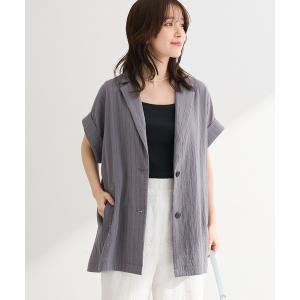 ジャケット テーラードジャケット ミディ丈フレンチスリーブジャケット レディース