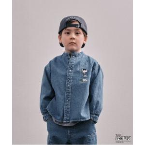 ブラウス シャツ 8oz Denim SNOOPY Bandcollar Shirt キッズ 子供服 男の子 女の子