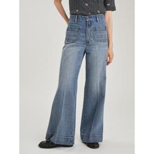 ジーンズ デニム デニムパンツ パッチポケットシガレットデニムパンツ レディース