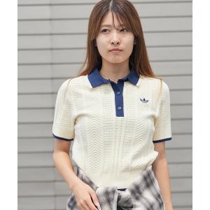 アディダス　adidas ポロシャツ ポロ adidas/アディダス  ケーブル ニット カリ Tシャツポロ トレフォイルロゴ スポーティ カジュアル レディース 2026年…