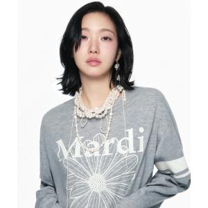 tシャツ SLUB COTTON TSHIRT LONG SLEEVE FLOWERMARDI / スラブ コットン Tシャツ ロング スリーブ フラワーマルディ レディース
