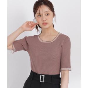 ニット セーター 半袖部分シアーリブニット / 1216270809 レディース