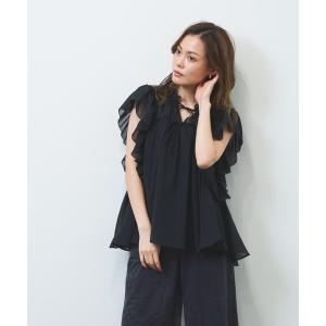 「HERENCIA」 ノースリーブブラウス MEDIUM ブラック レディース