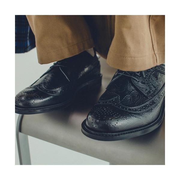 ローファー CLASSIC WING TIP　BLACK PAISLEY メンズ
