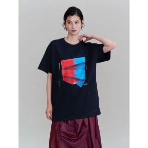 tシャツ 半袖 PAINT PAPER GRAPHIC T-SH / ペイントペーパーグラフィックTシャツ レディース