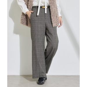 ワイドパンツ パンツ 「洗濯機OK／ストレッチ」ストレートワイドパンツ レディース