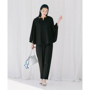 セットアップ リブ　イン　コンフォート　きちんとシーンも涼しく快適に　接触冷感のセレモニーセットアップ「ブラック」 レディース