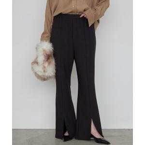 パンツ 「すらっと美脚見せ」カットジョーゼットスリットパンツ　秋服 レディース