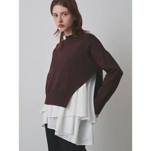 タートルネック ニット セーター キャミセットサイドスリットニット レディース
