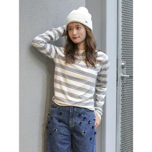 tシャツ ボーダーロングスリーブTee レディース