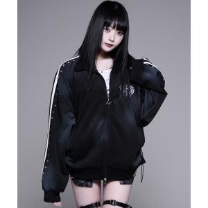 ジャージ 「REFLEM/レフレム」スプレー加工スタッズライントラックジャージ レディース メンズ