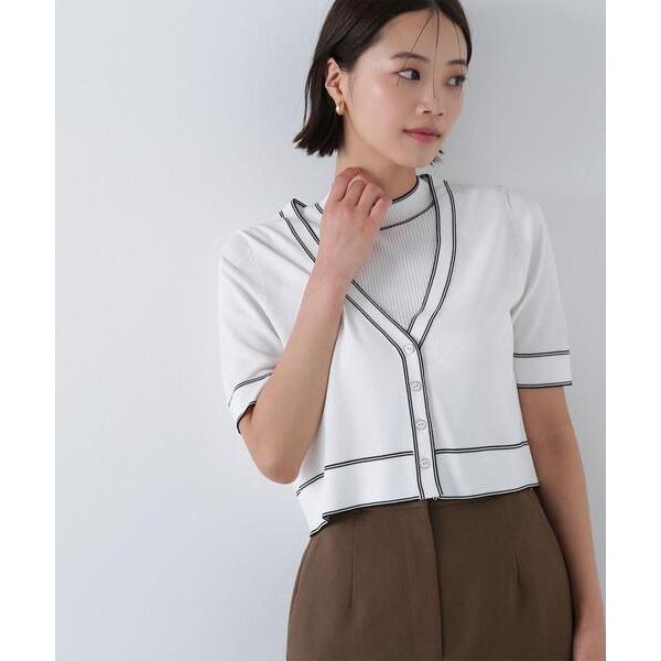 「NATURAL BEAUTY BASIC」 ニットアンサンブル FREE ホワイト系その他 レディ...