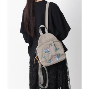 デイバック リュック 「glanta」　ローズロンド刺繍ミニリュック レディース