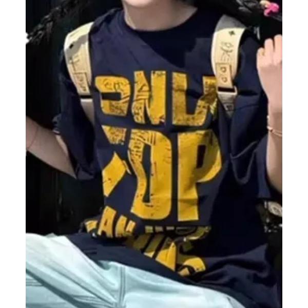 tシャツ 「UNISEX」英字グラフィック ビッグシルエット 半袖Tシャツ レディース メンズ