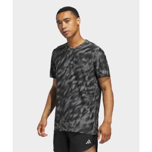 アディダス　adidas tシャツ オウン ザ ラン 総柄プリント 半袖Tシャツ / アディダス adidas メンズ