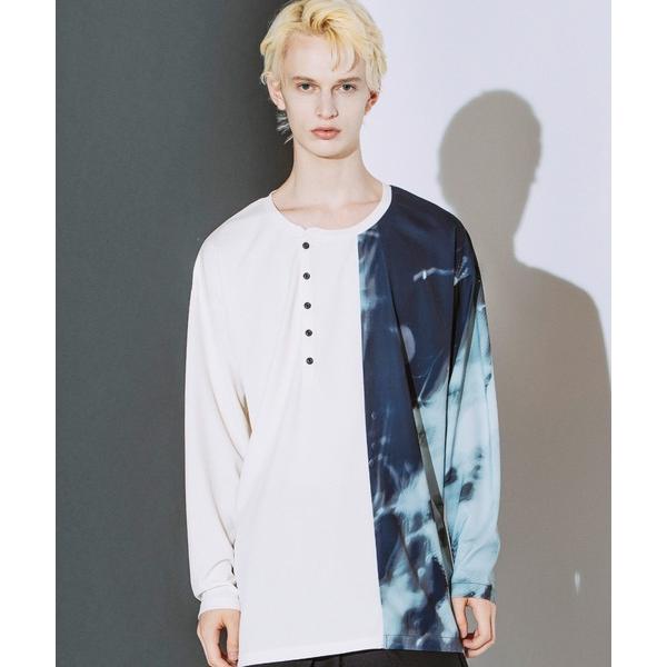 tシャツ 「NO ID.」Irregular Print H/N Pullover / イレギュラー...