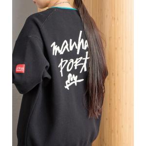 ニット セーター 「WEB先行予約」「MANHATTAN PORTAGE/マンハッタンポーテージ」 別注 手描き風 バックデザインジャガードニット レディース メンズ