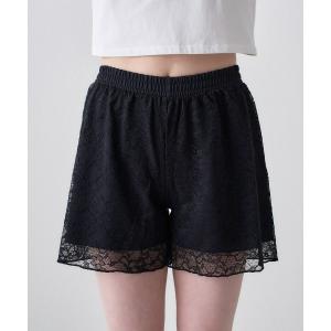 ペチコート インナーシャツ 肌着 総レースペチパンツ3分丈 レディース