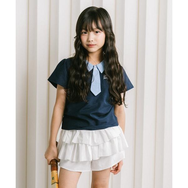 ポロシャツ 「CHIPIE/シピ」”サラ軽ポロ”チェックネクタイドッキングトップス キッズ 子供服 ...