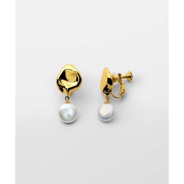 イヤリング Metal ＆ coin pearl earing レディース メンズ