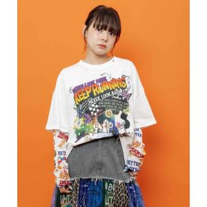tシャツ 半袖 ScoLar(スカラー) ダークメルヘン柄Tシャツ レディース