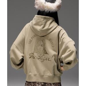 パーカー ARCH LOGO AND FACE HOODED SWEAT JACKET レディース メンズ