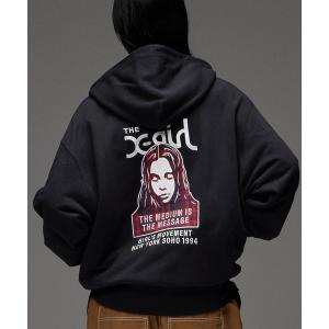パーカー PLAID PATTERN FACE PATCH ZIP UP SWEAT HOODIE レディース メンズ
