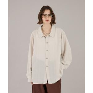 シャツ SILVER BUTTON LONG SLEEVE SHIRT / シルバーボタンロングスリーブシャツ メンズ レディース