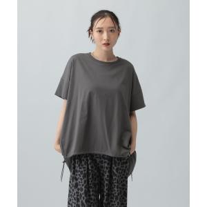 tシャツ 半袖 異素材ドロストチュニックSS　1054480 レディース