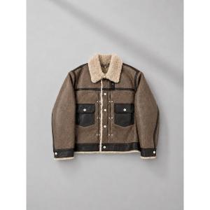 ムートンジャケット ムートンコート 「KENZO/ケンゾー」SHEARLING TRUCKER JACKET メンズ