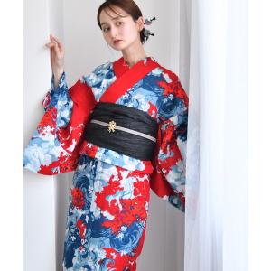 浴衣 浴衣3点セット 誉田屋源兵衛 夜来香 赤白青 日本製浴衣 レディース