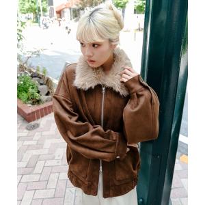ブルゾン アウター WEGO/「26年秋冬新作」2WAYフェイクファー襟ジャケット レディース