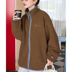 チャンピオン コート アウター 限定展開 Champion × FREAK'S STORE/チャンピオン 別注 配色 ボアフリース パイピング ジャケット レディース
