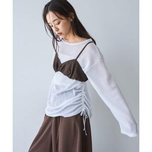 tシャツ シアーワッフルドロストプルオバーLS/1067550 レディース