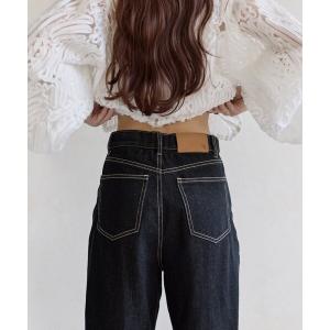 ジーンズ デニム デニムパンツ 「Yuna企画」ハイウエストストレートデニムパンツ レディース