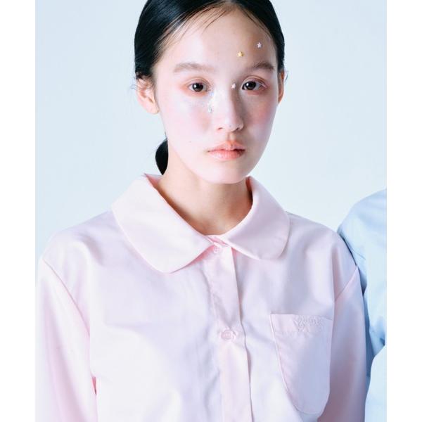 ブラウス シャツ 半袖 twins Uniform oversized shirts レディース メ...